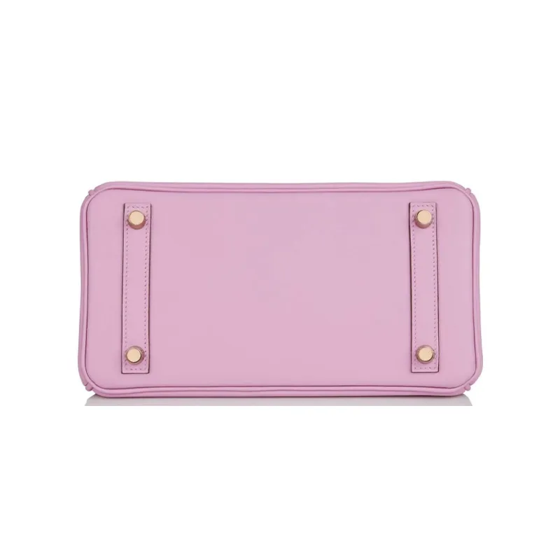 HERMES Birkin Swift Leather Birkin Bag Handbags Women's X9 Mauve Sylvestre Silk Gourd Purple-4