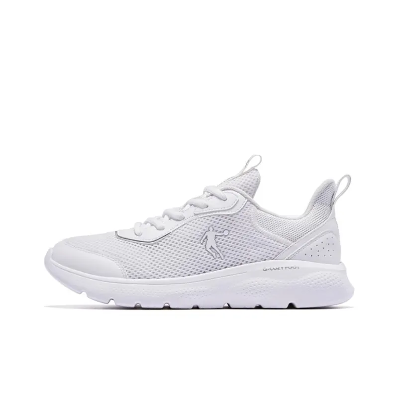 QIAODAN Anti Slip And Wear Resistant Breathable Low Top Running Shoes Men's White-0