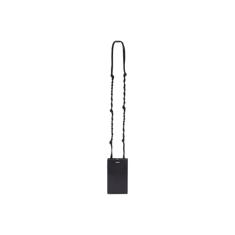 JIL SANDER Calfskin Cell Phone Pouch, Shoulder Bag, Crossbody Bag Women's Black-1