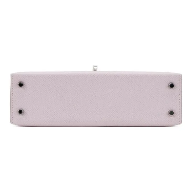 HERMES Mini Kelly Epsom Leather Kelly Bag Shoulder Bag Crossbody Bag Handbag Mini Women's 09 Mauve Pale Dream Purple-4