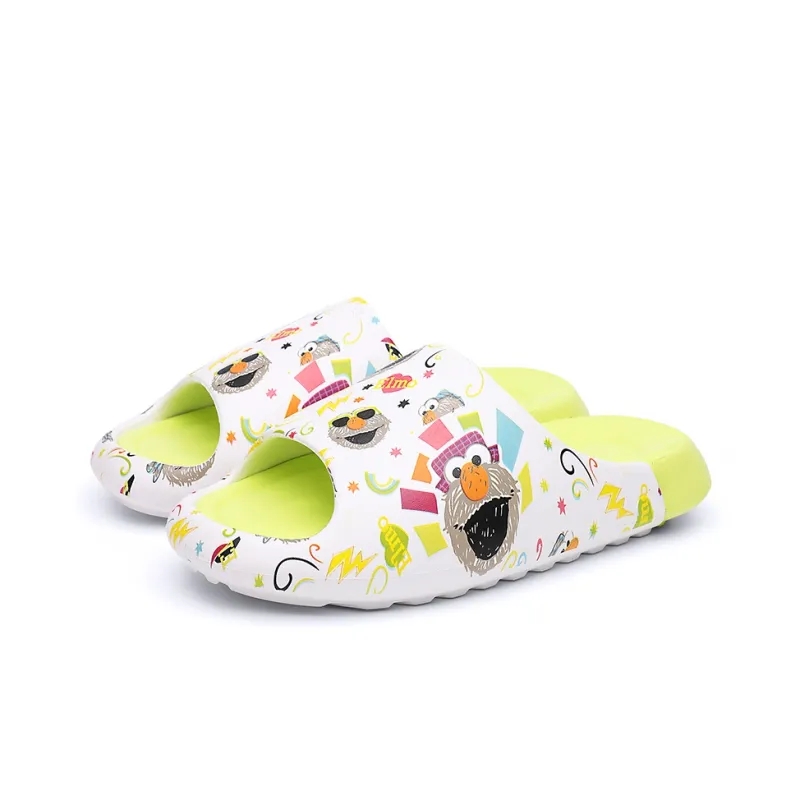 SESAME STREET EVA Cut Out Abrasion Resistant Slide Slippers Unisex Black-9