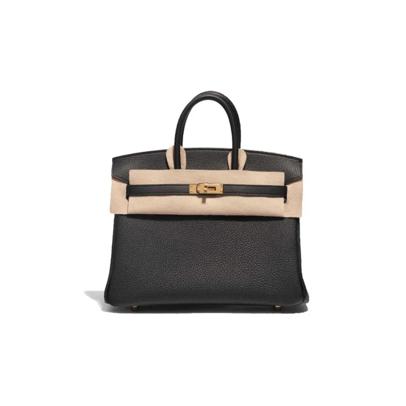 HERMES Birkin Togo Calfskin Birkin Bag Handbag 25 Women's Noir Black-2