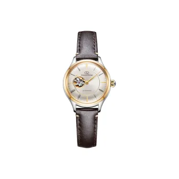 ORIENT STAR Automatic Mechanical Movement Leather Strap Watch Women's Watch White Dial RE DWND0010G00B