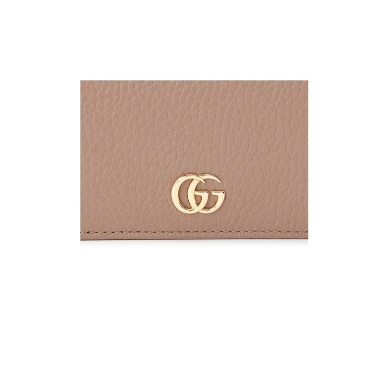 GUCCI GG Marmont Leather Wallet Women's Dusty Pink-6