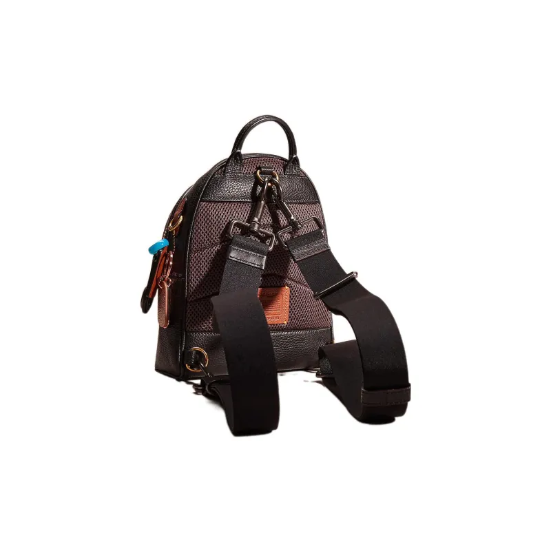 COACH Charter Leather Backpack Small Size Women's Black-1