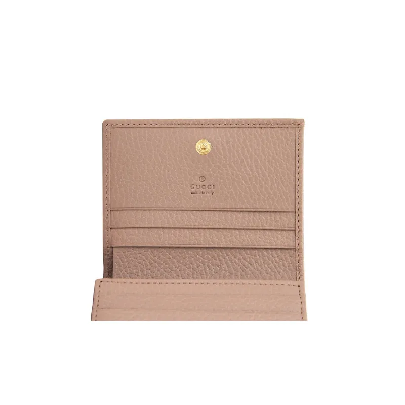 GUCCI GG Marmont Leather Wallet Women's Dusty Pink-5