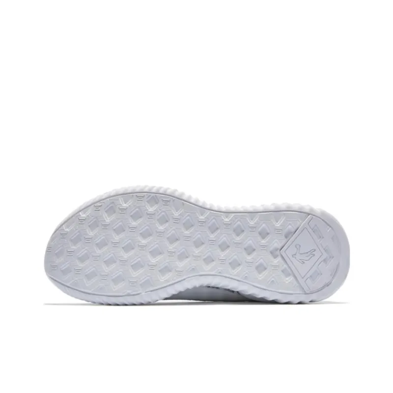 QIAODAN Breathable Low Top Running Shoes Men's White-4