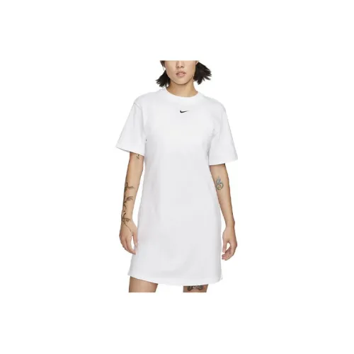 Nike Sportswear Essentials Series Short-Sleeved Dresses Women's White