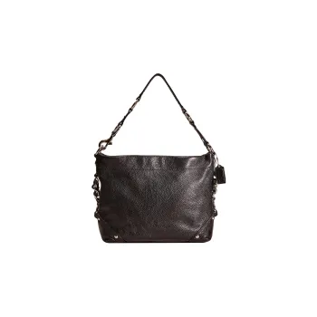 COACH Carly Litchi Grain Leather Handbag Shoulder Bag Women's Black