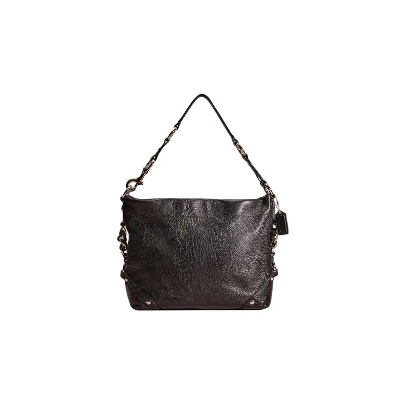 COACH Carly Litchi Grain Leather Handbag Shoulder Bag Women's Black-0