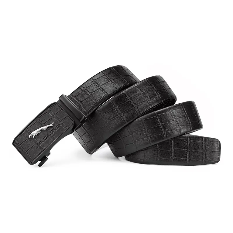 JAGUAR Business Pants With Automatic Buckle Cow Leather Belts Men's Width .5cm-1