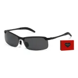 Black Frame with Black Gray Lens-Heart Box
