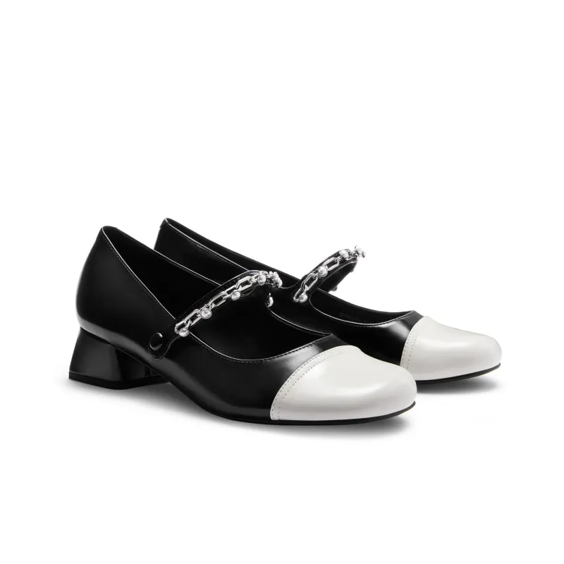 CHARLES&KEITH Small Ck Chunky Heel Mary Jane Shoes 3.6cm Women's-5