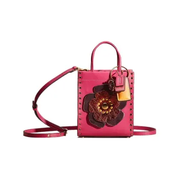 COACH Cashin Leather Tote Bag Shopping Bag Shoulder Bag Crossbody Bag Handbag Mini Women's Pink
