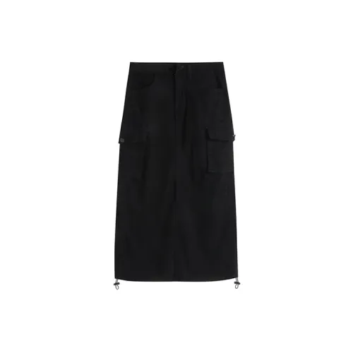 WOWI Casual Long Skirts Women's Black