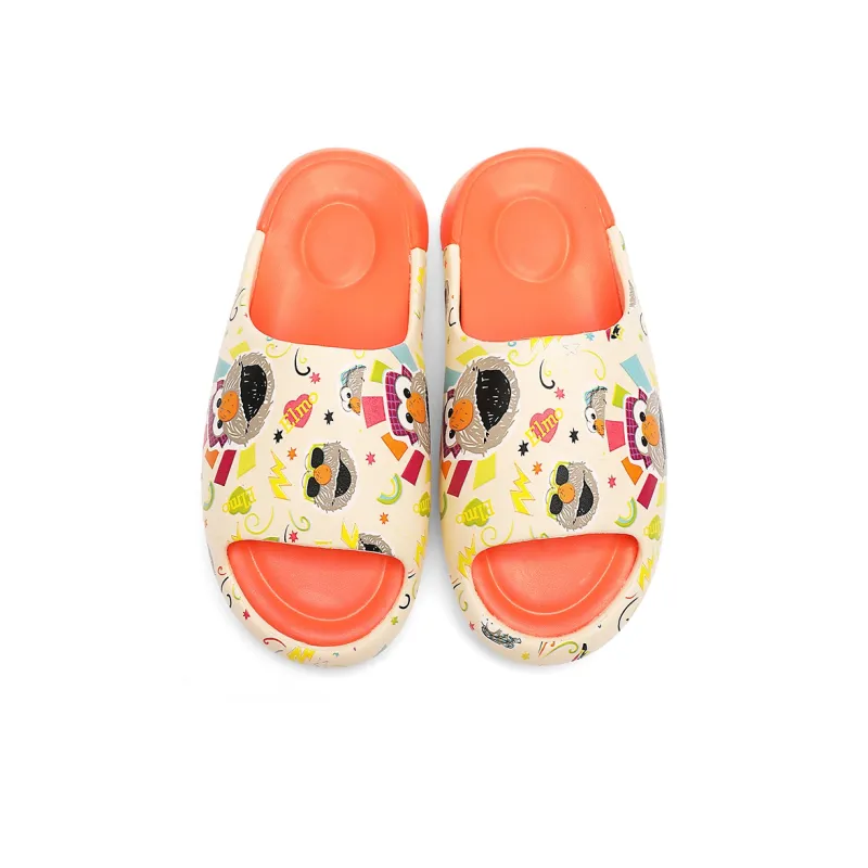 SESAME STREET EVA Cut Out Abrasion Resistant Slide Slippers Unisex Black-17