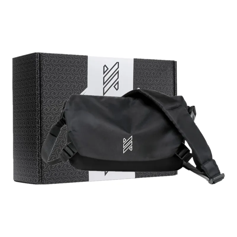 NOMK Oxford Messenger Bag Workwear Bag Small Square Bag Backpack Envelope Bag Shoulder Bag Crossbody Bag Unisex Black-6