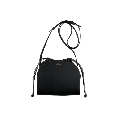 A.P.C Leather Shoulder Bag Crossbody Bag Mini Women's Black