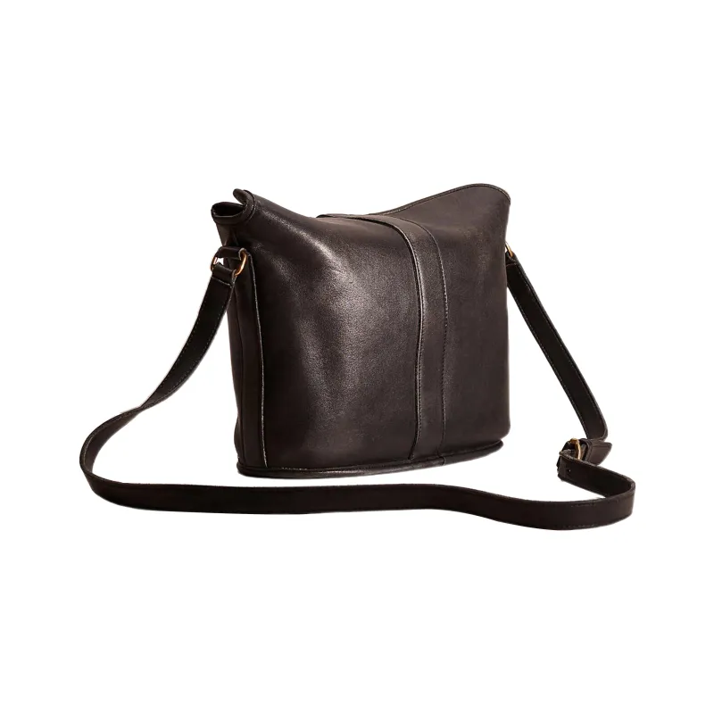 COACH Leather Double Compartment Bag, Crossbody Bag, Shoulder Bag Women's Black-1