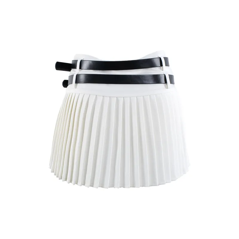 CLOUD SEASON Casual Short Skirts Women's White-1