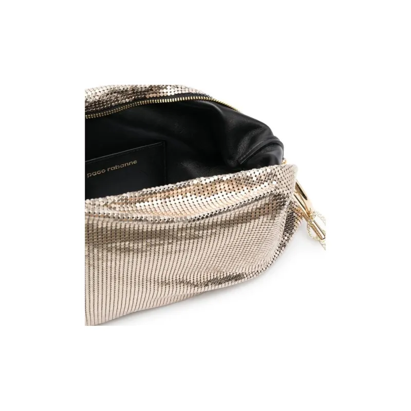 Paco Rabanne Metal Crossbody Bag, Shoulder Bag Women's Gold-5
