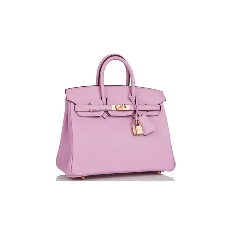 HERMES Birkin Swift Leather Birkin Bag Handbags Women's X9 Mauve Sylvestre Silk Gourd Purple-1