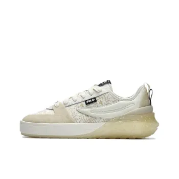 FILA MIXA Dragon Scales Slip Resistant Cushioning Low Top Skateboard Shoes Men's White Yellow