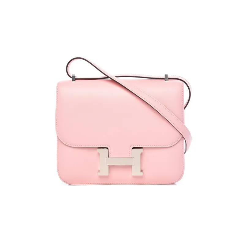 HERMES Constance Goatskin Shoulder Bag Crossbody Bag Mini Women's 3Q Rose Sakura Cherry Blossom Pink-0