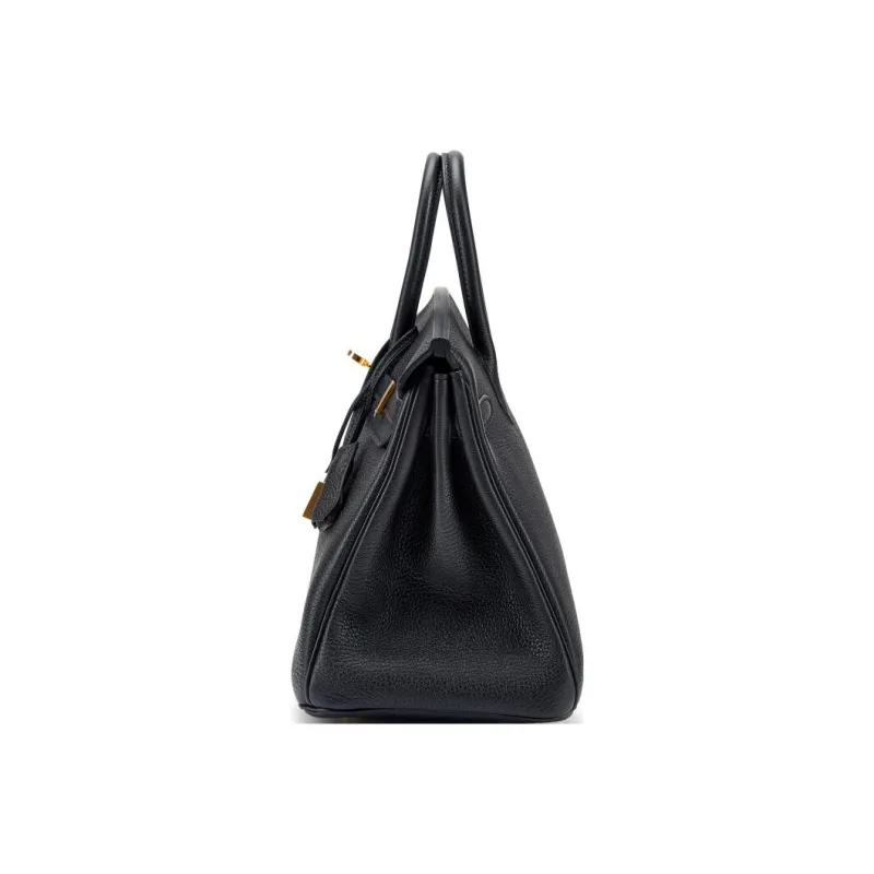 HERMES Birkin Togo Calfskin Birkin Bag Handbag Regular Women's Noir Black-2