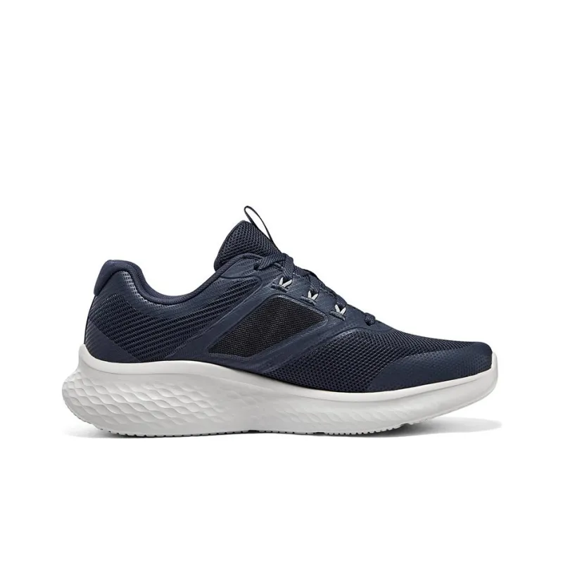 Skechers Anti Slip Wear Resistant Low Top Running Shoes Men's Black White-1