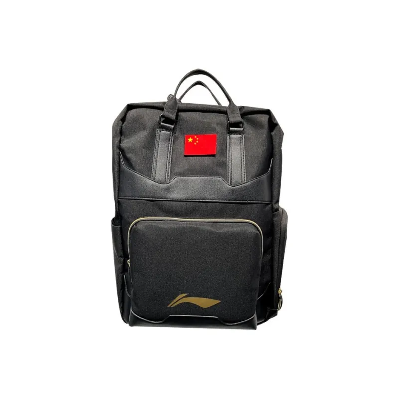 LiNing Polyester Backpack Regular Unisex Black Gold-3