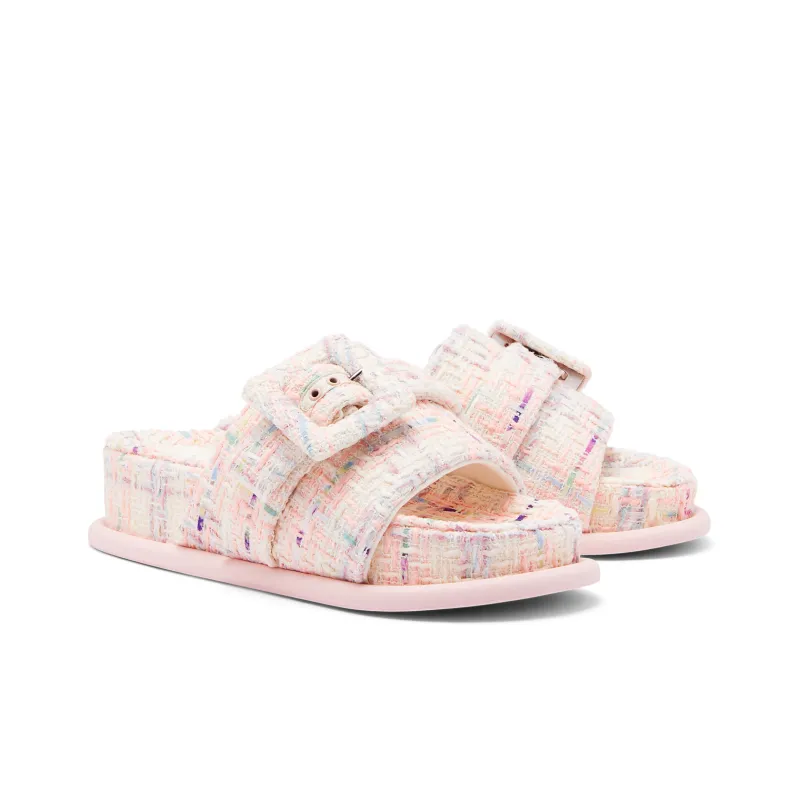 CHARLES&KEITH Slide Slippers Women's Black/Multi Composite Color/Pink-7
