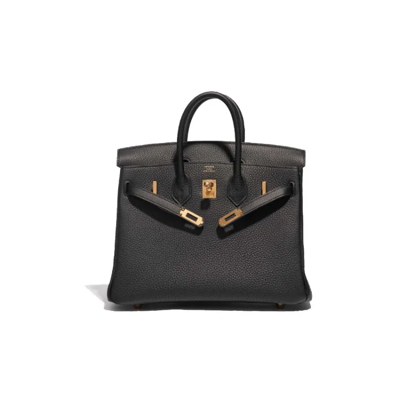 HERMES Birkin Togo Calfskin Birkin Bag Handbag 25 Women's Noir Black-1