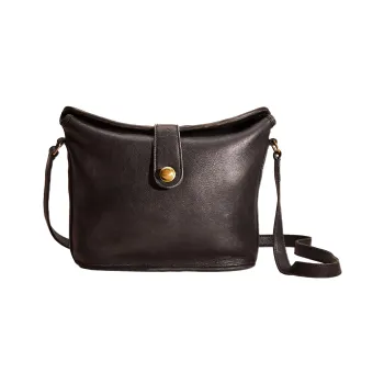 COACH Vintage Leather Double Tube Bag Crossbody Bag Shoulder Bag Women's Black