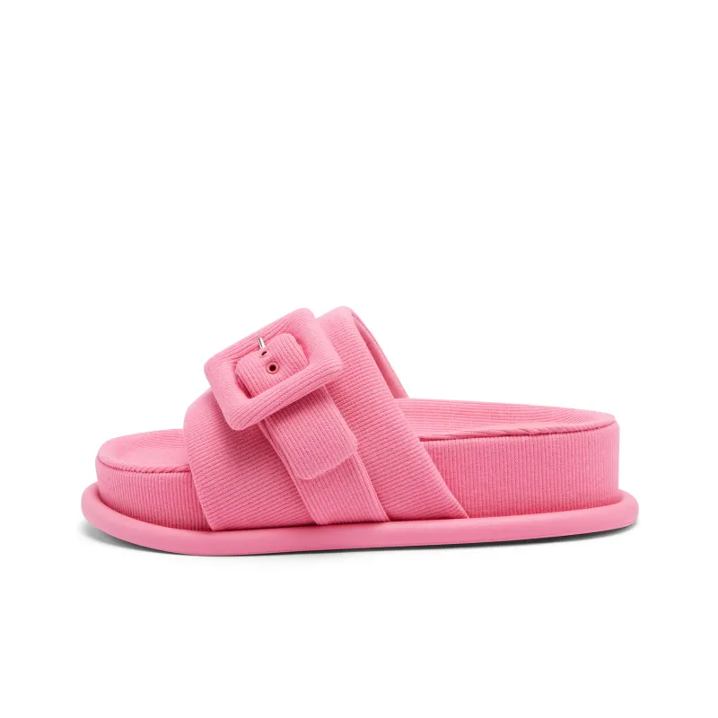 CHARLES&KEITH Slide Slippers Women's Black/Multi Composite Color/Pink-0