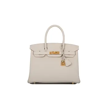 HERMES Birkin Togo Calfskin Birkin Bag Handbag Women's 80 Gris Perle Pearl Gray