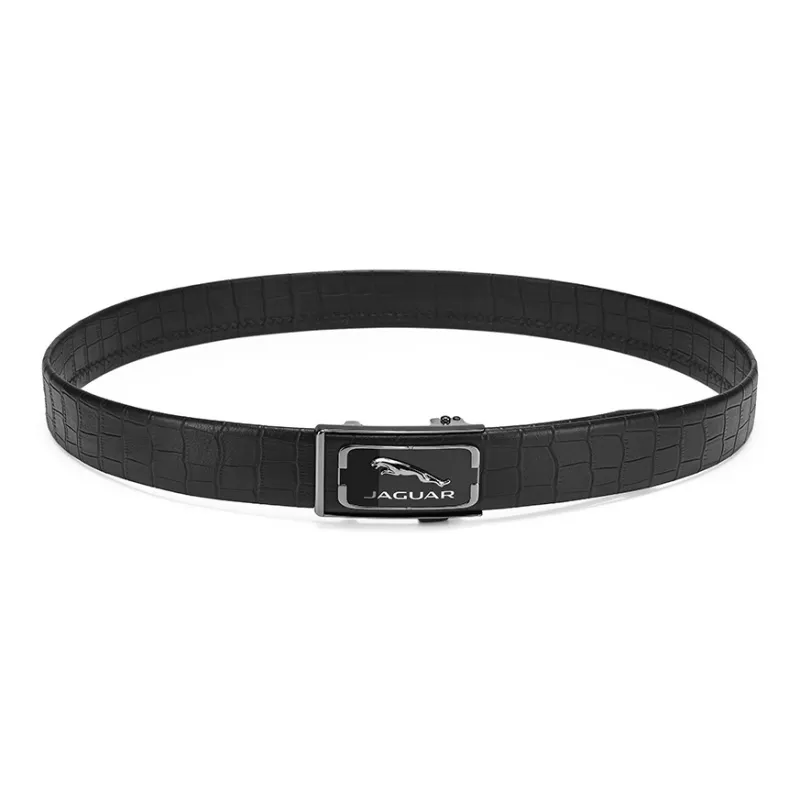 JAGUAR Top Grain Cow Leather Leather Belts Men's Black Width  3.5cm-3