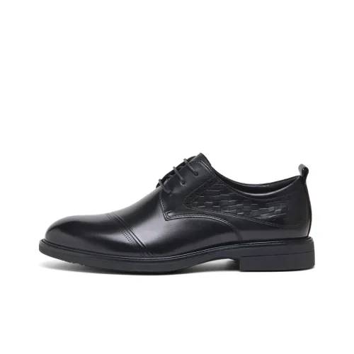 CAMEL Dress Shoes Men Low-Top Black