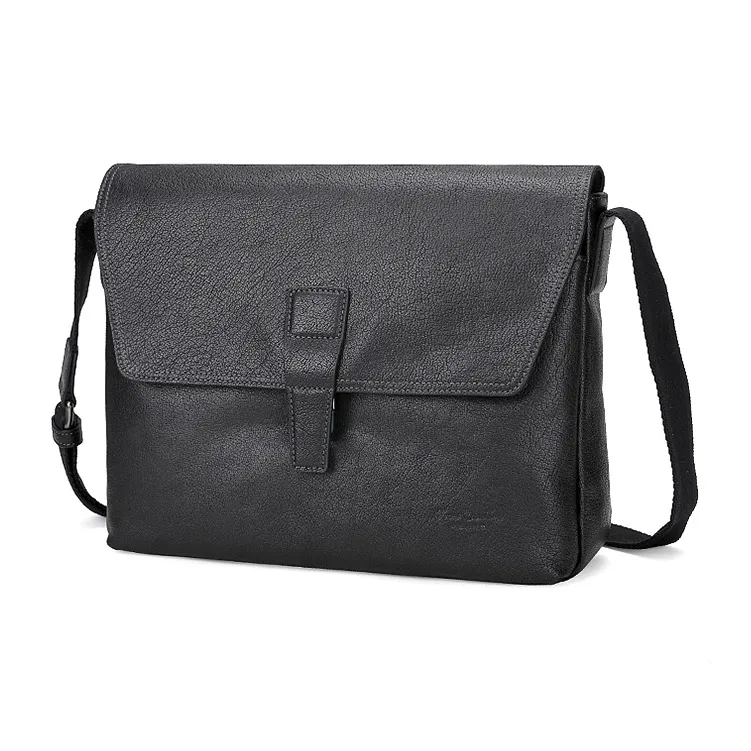PIERRE CARDIN Soft Leather Backpack Shoulder Bag Medium Size Men's Black-2