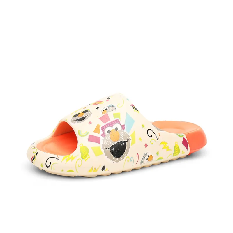 SESAME STREET EVA Cut Out Abrasion Resistant Slide Slippers Unisex Black-15