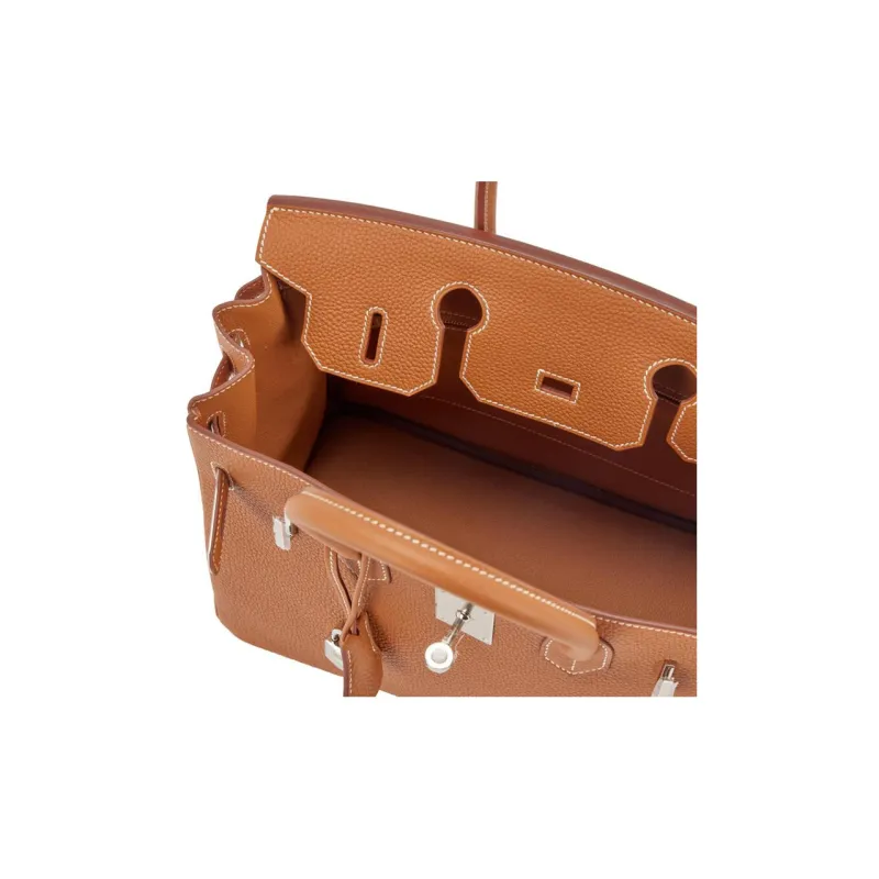 HERMES Birkin Epsom Leather Birkin Bag Handbag Regular Women's 37 Gold Brown-6