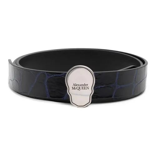 Alexander McQueen Leather Belts Men Black