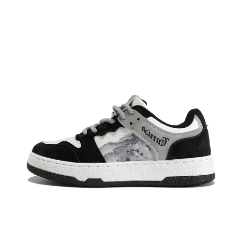 WARRIOR Skateboard Shoes Unisex Low-Top Black/White/Grey