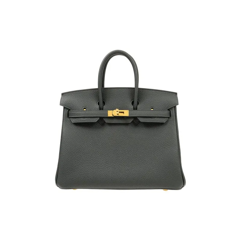 HERMES Birkin Togo Calfskin Birkin Bag Handbag Women's 67 Vert Fonce Dark Green-0