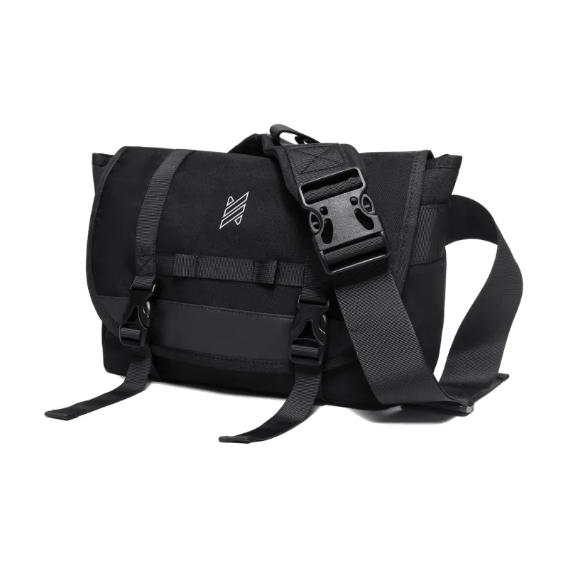 NOMK Oxford Messenger Bag, Shoulder Bag, Crossbody Bag Large Size Unisex Black-1
