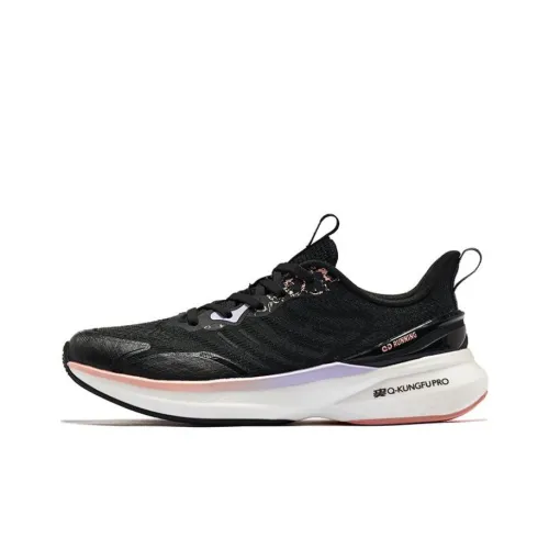 QIAODAN Popularity 12 Running Shoes Women's Low-Top Black/Pink