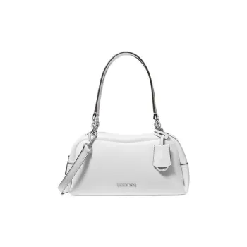 MICHAEL KORS Cecily Leather Bowling Bag Shoulder Bag Pillow Bag Leather Shoulder Bag Women's White
