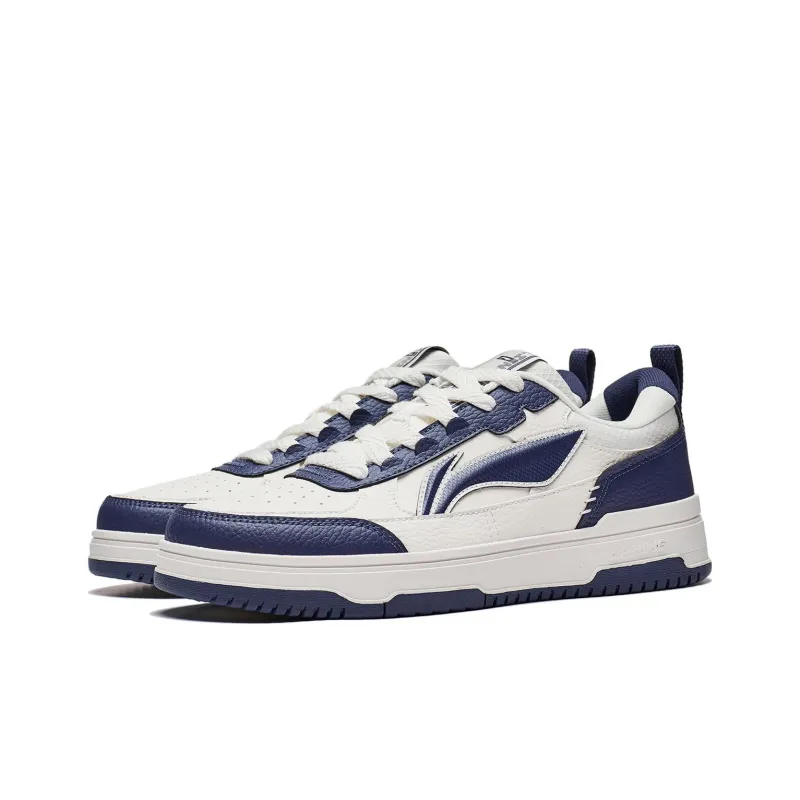 LiNing Tianji 2.0 Anti-Slip Wear-Resistant Low-Top Skateboard Shoes Men's White Blue-2