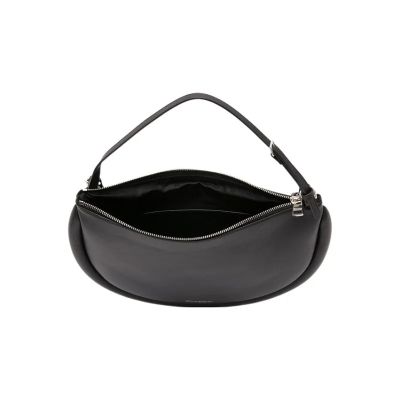 JW Anderson Full grain Calf Leather Handbag, Shoulder Bag, Crossbody Bag Medium Size Women's Black-3