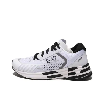 EMPORIO ARMANI EA7 Breathable Low Top Sports Casual Shoes Unisex White Black